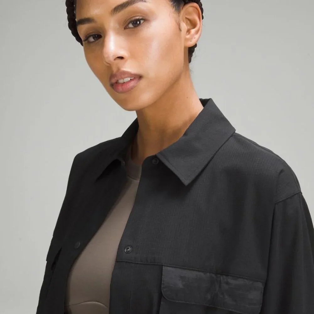 WovenAir Hiking Overshirt In Black - Picture 6 of 13